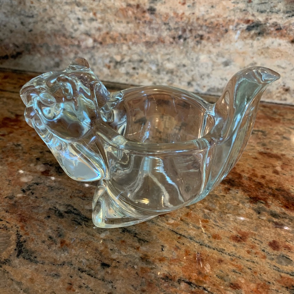 Clear candle holder